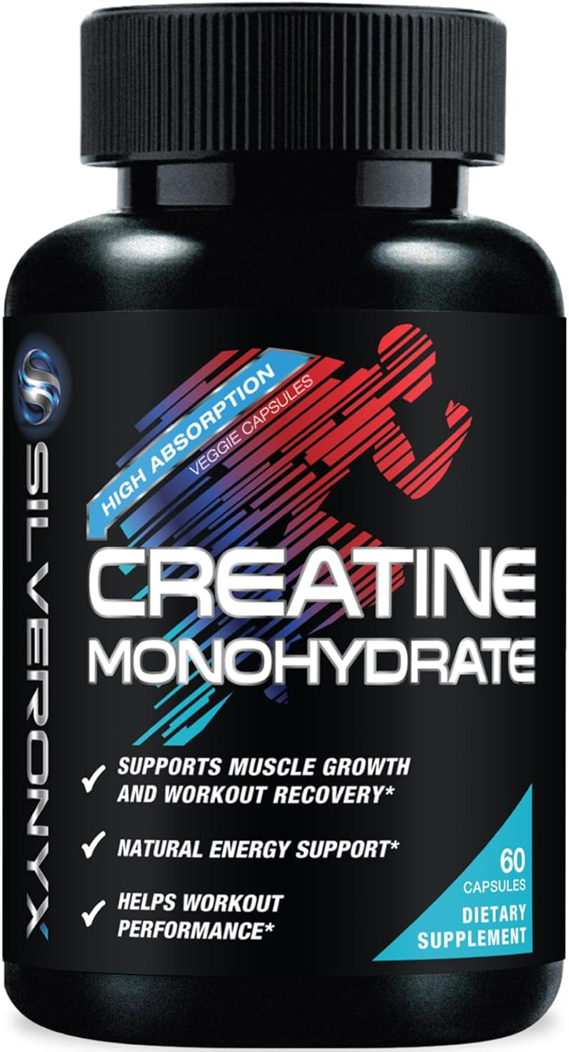 Creatine Monohydrate 3000Mg per Serving - 3X Strength Micronized Creatine Powder - Supports Lean Muscle, Strength, Energy, & Endurance - All Natural Supplement, Non-Gmo, Bottled in USA - 60 Capsules